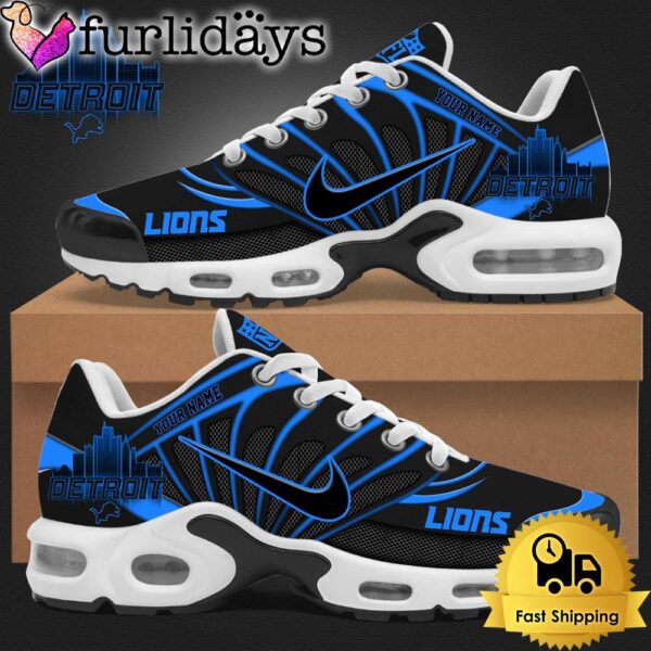 NFL Detroit Lions Back In Black Air Max Plus Shoes