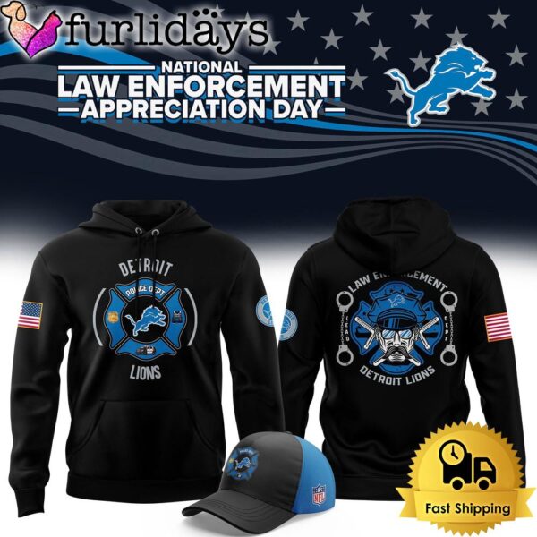 NFL Detroit Lions First Responders Law Enforcement Appreciation Day Hoodie