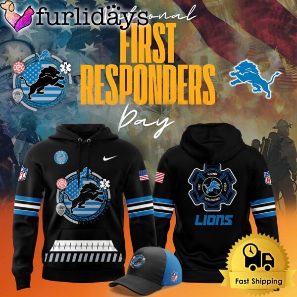 NFL Detroit Lions NFL National First Responders Day Hoodie