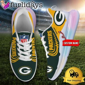 NFL Green Bay Packers Custom Rainbow Atmospheric Cushion Running Shoes, Women's Sneaker