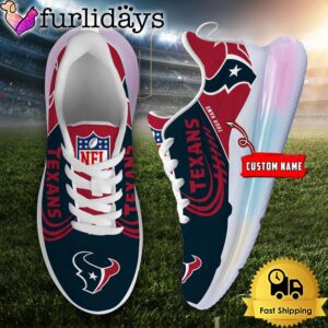 NFL Houston Texans Custom Rainbow Atmospheric Cushion Running Shoes, Women's Sneaker