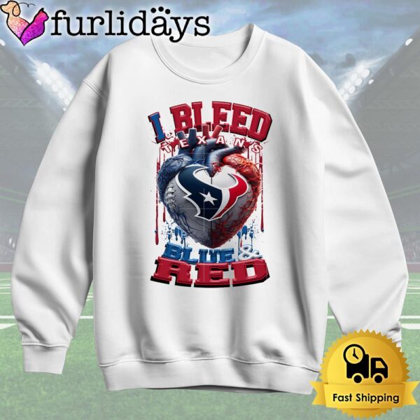 NFL Houston Texans I Bleed Blue Red T Shirt