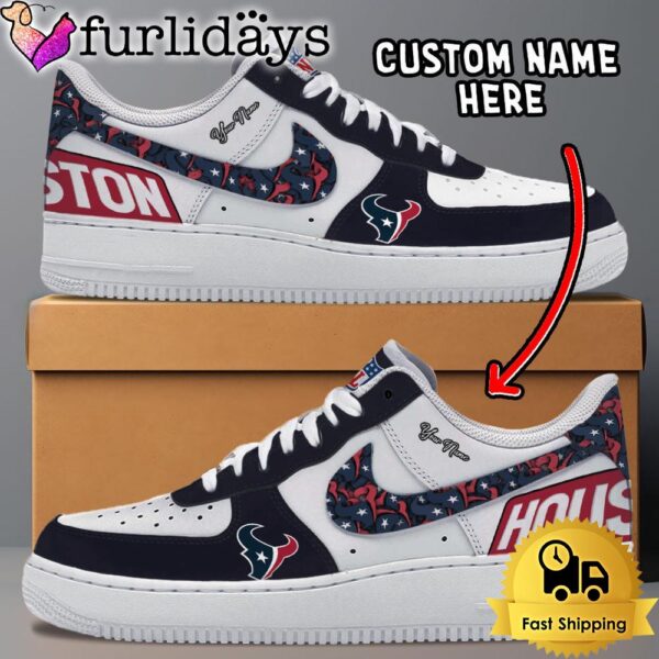 NFL Houston Texans Logo Team Design Custom Air Force 1 Shoes