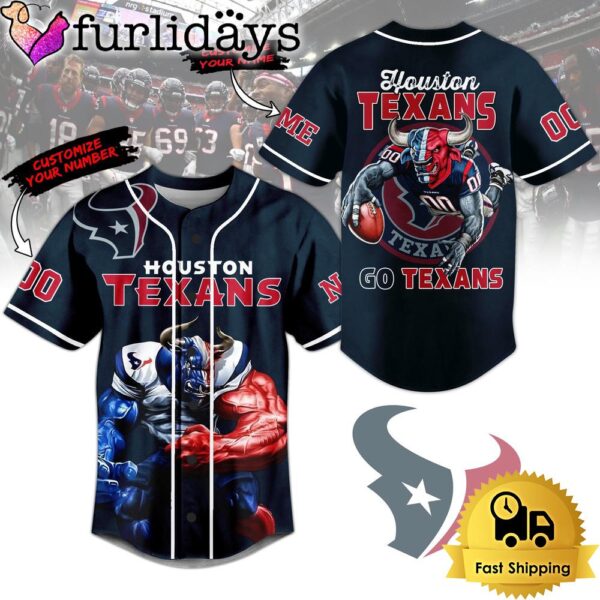 NFL Houston Texans Mascot Go Texans Baseball Jersey