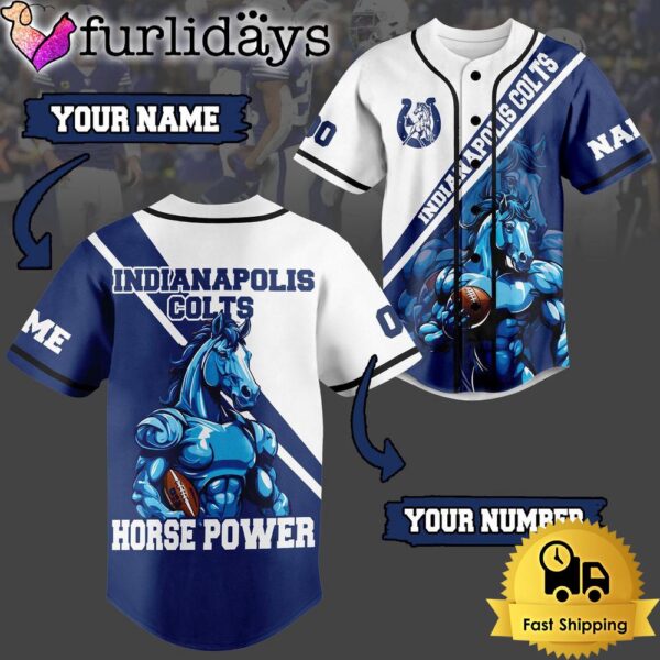 NFL Indianapolis Colts horse Power Baseball Jersey