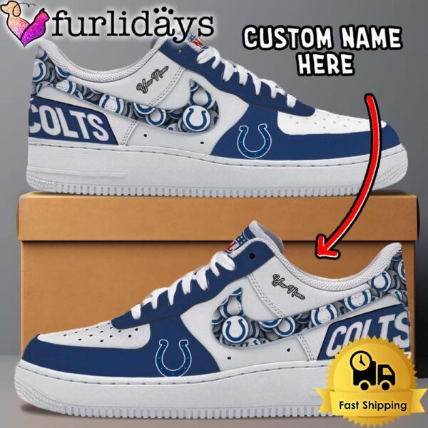 NFL Indianapolis Colts Logo Team Design Custom Air Force 1 Shoes