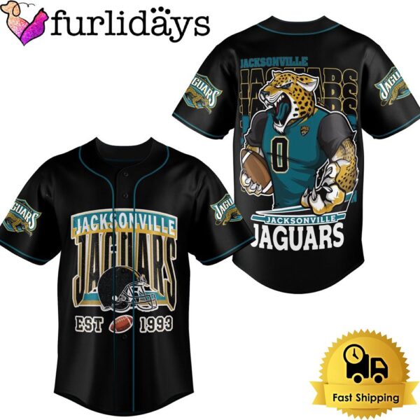 NFL Jacksonville Jaguars Mascot Crazy Baseball Jersey