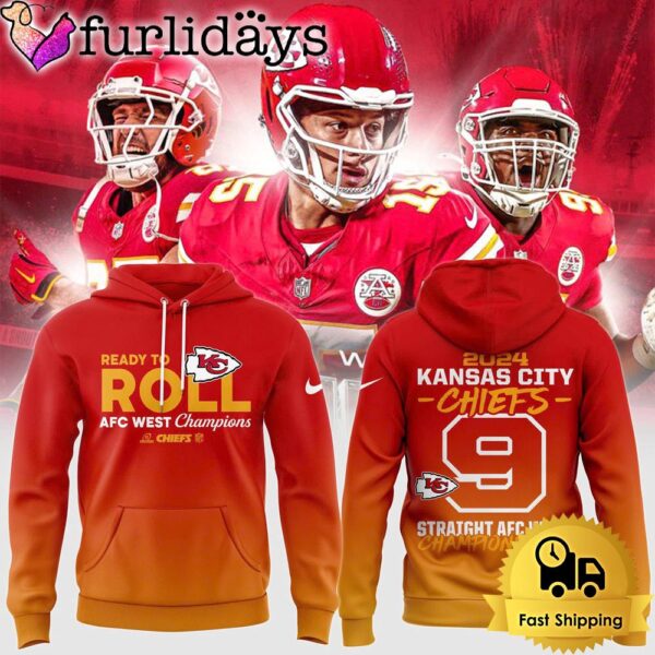 NFL Kansas City Chiefs 2024 Straight AFC West Championship Hoodie