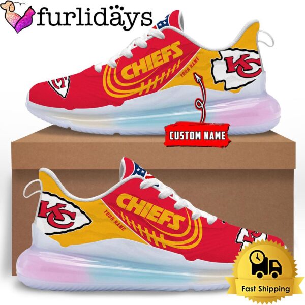 NFL Kansas City Chiefs Custom Rainbow Atmospheric Cushion Running Shoes, Women’s Sneaker