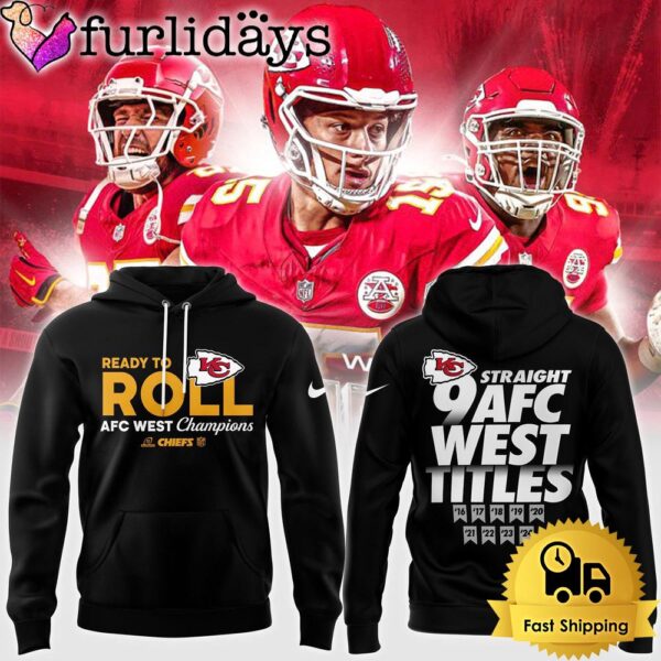 NFL Kansas City Chiefs Ready to Roll AFC West Champions Hoodie