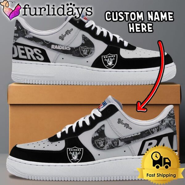 NFL Las Vegas Raiders Logo Team Design Custom Air Force 1 Shoes