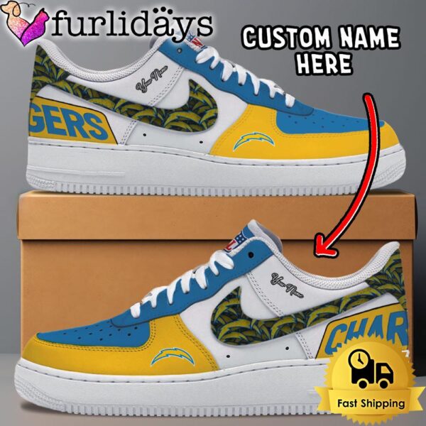 NFL Los Angeles Chargers Logo Team Design Custom Air Force 1 Shoes