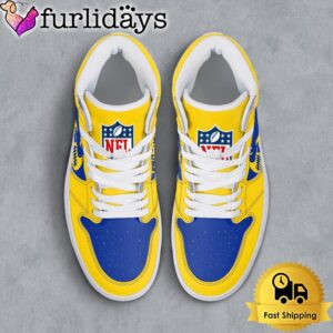 NFL Los Angeles Rams Grunge Style Custom Air Jordan 1 Shoes