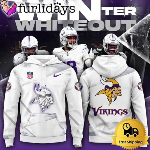 NFL Minnesota Vikings A Winter Limited Edition Whiteout Hoodie