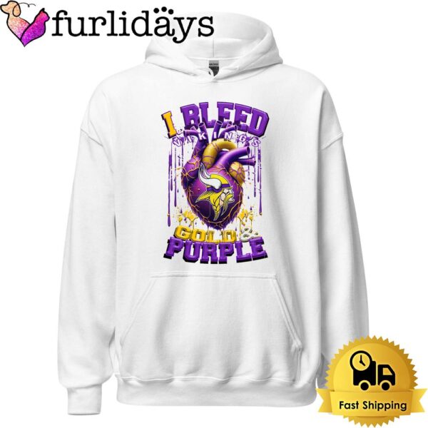 NFL Minnesota Vikings I bleed Gold Purple T Shirt