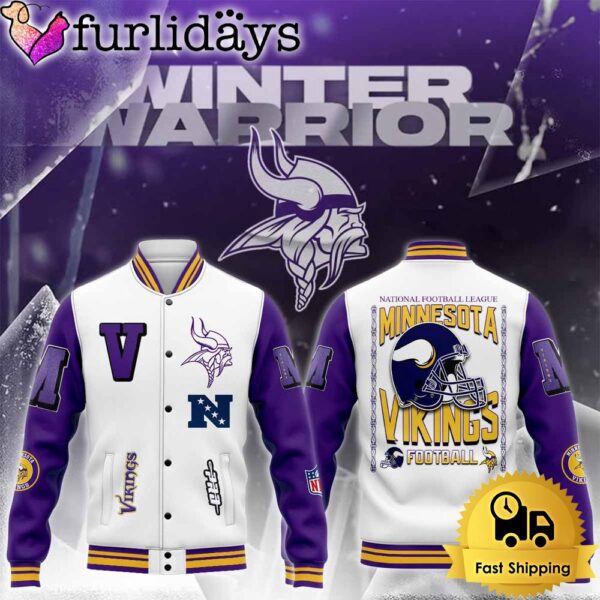 NFL Minnesota Vikings National Football Conference Baseball Jacket.