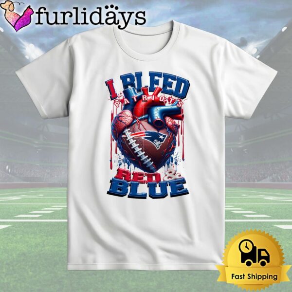 NFL New England Patriots I Bleed Red Blue T Shirt