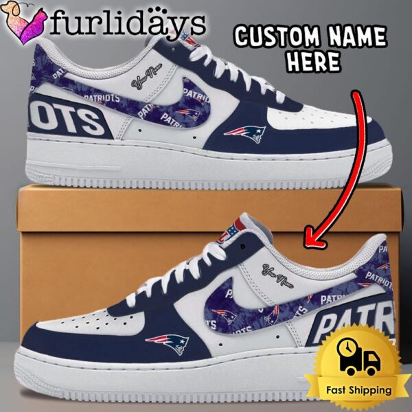 NFL New England Patriots Logo Team Design Custom Air Force 1 Shoes