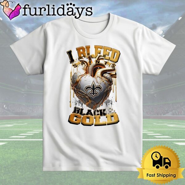 NFL New Orleans Saints I Bleed Black Gold T Shirt