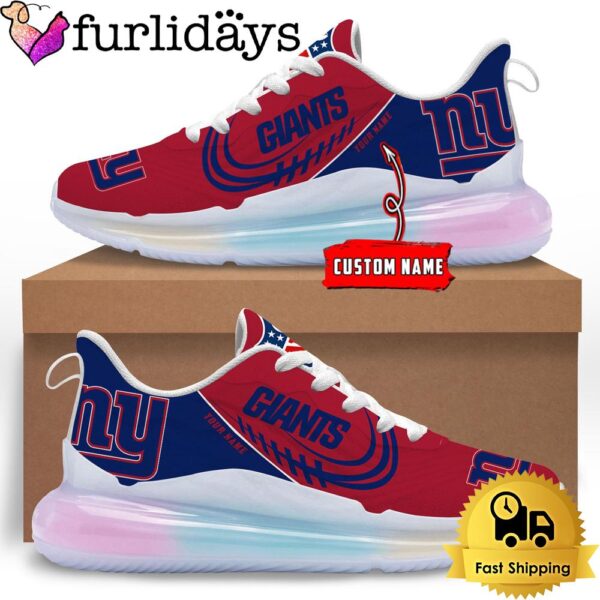 NFL New York Giants Custom Rainbow Atmospheric Cushion Running Shoes, Women’s Sneaker