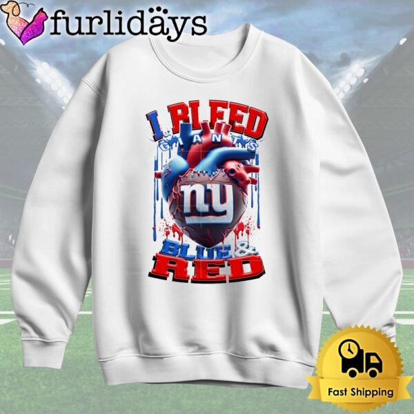 NFL New York Giants I Bleed Blue Red T Shirt