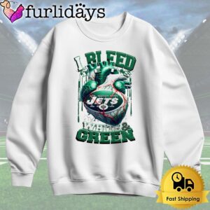 NFL New York Jets I bleed White Green T Shirt