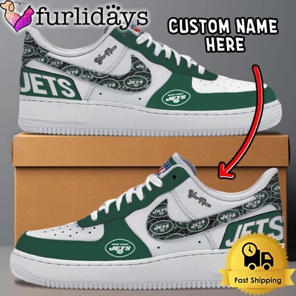 NFL New York Jets Logo Team Design Custom Air Force 1 Shoes