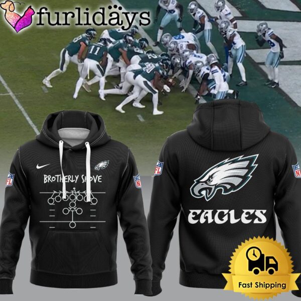 NFL Philadelphia Eagles Brotherly Shove Black Hoodie