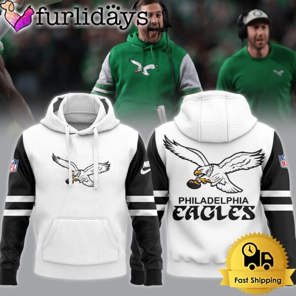 NFL Philadelphia Eagles Football Coach Nicholas John Sirianni’s Eagles White Hoodie