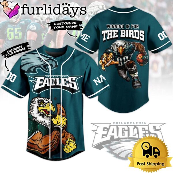 NFL Philadelphia Eagles Winning Is For The Birds Baseball Jersey