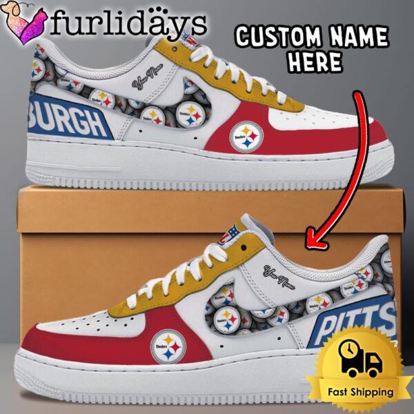 NFL Pittsburgh Steelers Logo Team Design Custom Air Force 1 Shoes