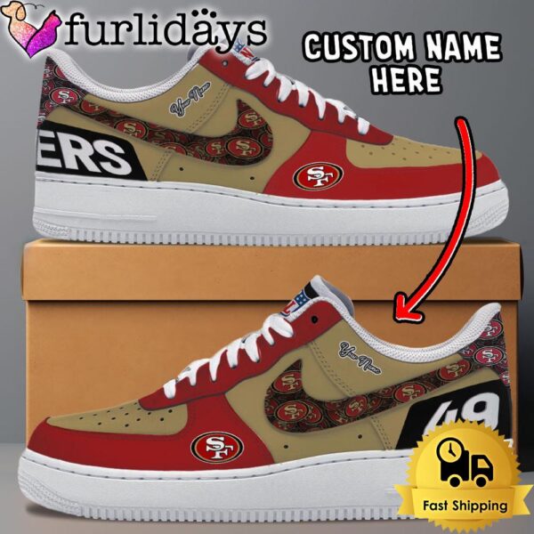 NFL San Francisco 49ers Logo Team Design Custom Air Force 1 Shoes