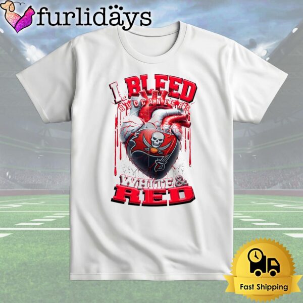 NFL Tampa Bay Buccaneers I bleed White Red T Shirt