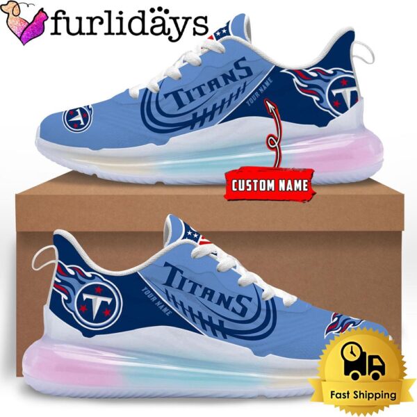 NFL Tennessee Titans Custom Rainbow Atmospheric Cushion Running Shoes, Women’s Sneaker