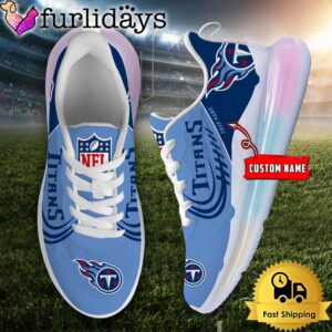 NFL Tennessee Titans Custom Rainbow Atmospheric Cushion Running Shoes, Women's Sneaker