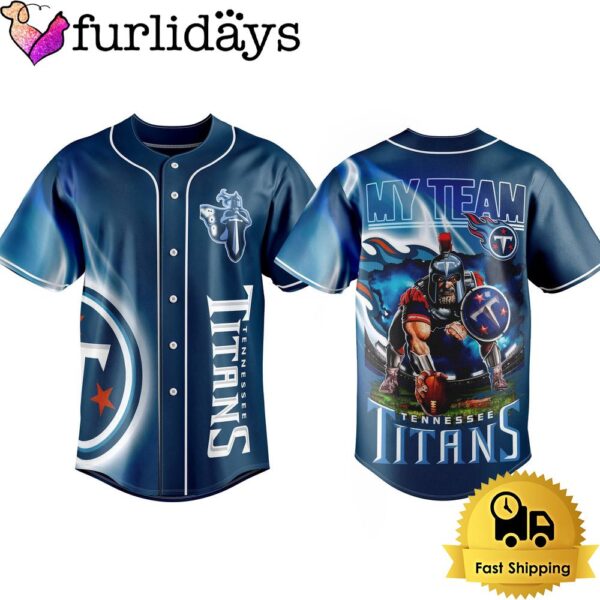 NFL Tennessee Titans My Team Mascot Warrior Baseball Jersey