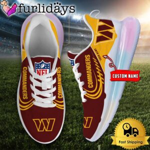 NFL Washington Commanders Custom Rainbow Atmospheric Cushion Running Shoes, Women's Sneaker