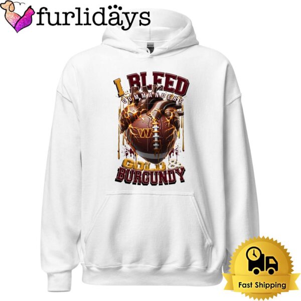 NFL Washington Commanders I bleed Gold Burgundy T Shirt