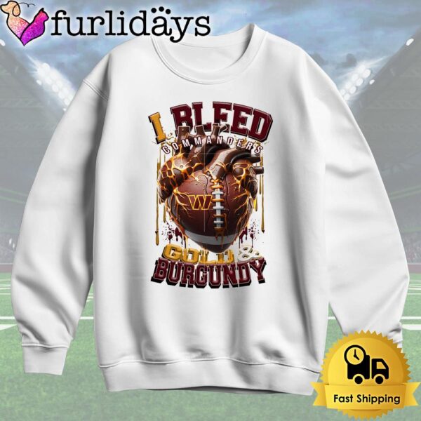 NFL Washington Commanders I bleed Gold Burgundy T Shirt