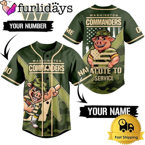 NFL Washington Commanders Salute To Service Baseball Jersey