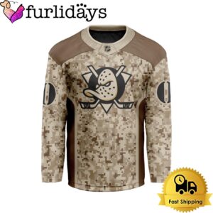 NHL Anaheim Ducks Desert Camouflage Design…