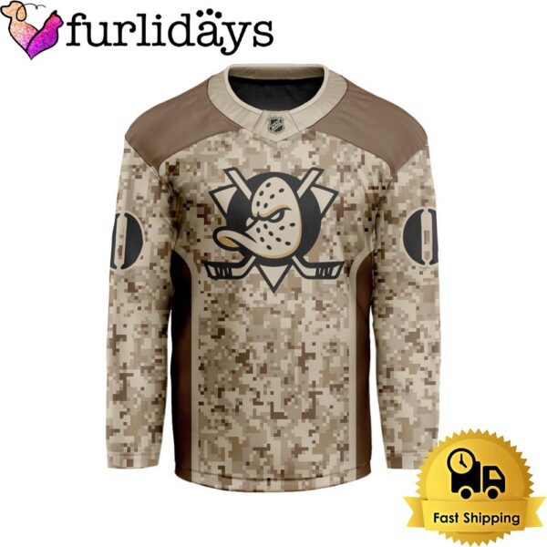 NHL Anaheim Ducks Desert Camouflage Design Custom Hockey Jersey