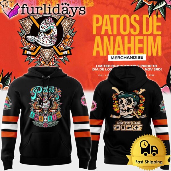 NHL Anaheim Ducks Dia De Muertos Logo Hoodie