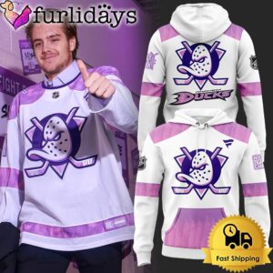 NHL Anaheim Ducks Hockey Fights Cancer Hoodie