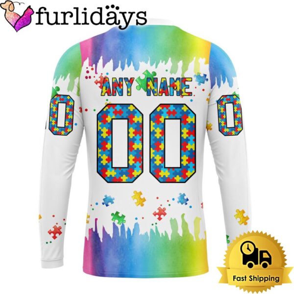 NHL Anaheim Ducks Logo Special Autism Awareness Design Custom Sweatshirt