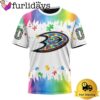 NHL Anaheim Ducks Logo Special Autism Awareness Design Custom T Shirt