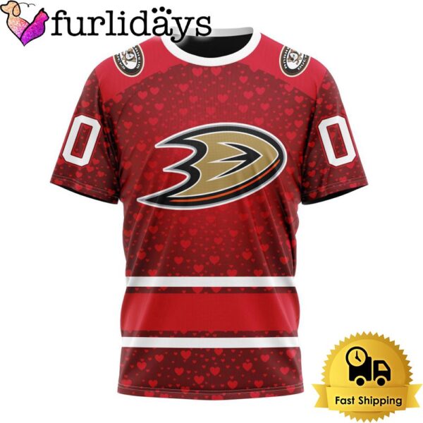 NHL Anaheim Ducks My Heart T Shirt Valentine’s Day Gift