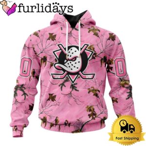 NHL Anaheim Ducks Special Realtree Pink Camouflage Custom Hoodie