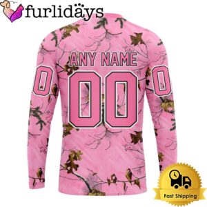 NHL Anaheim Ducks Special Realtree Pink Camouflage Custom Sweatshirt