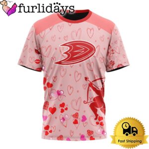 NHL Anaheim Ducks Valentine’s Day T Shirt For Couple